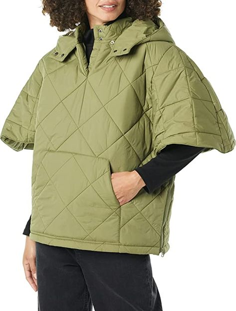 Cape Clothing, Quilted Anorak, The Drop, Trend Setter, Black Leggings, Shoes Jewelry, Cape, Outfit Ideas, Winter Jackets