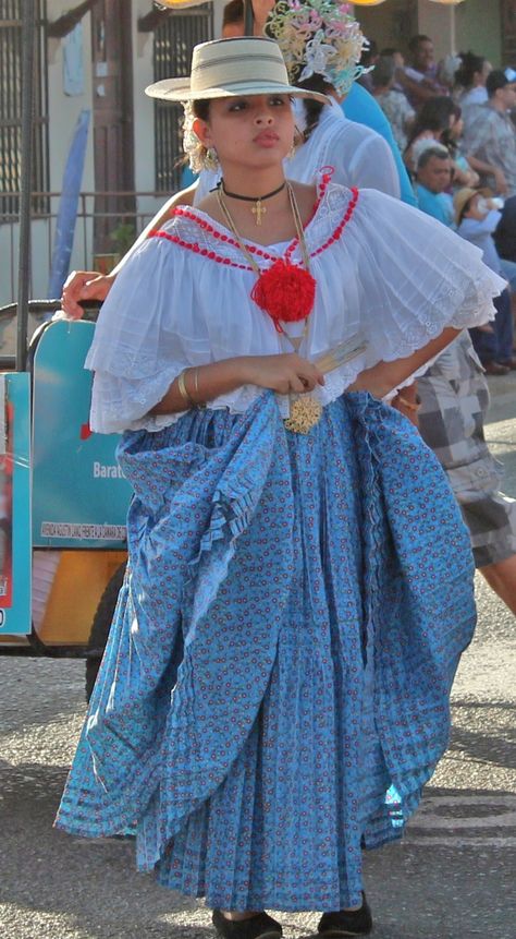 Panama Culture, Caribbean Dress, Nepal Photography, Folkloric Dress, Panama Flag, Latina Aesthetic, National Dress, Cultural Events, Panama City Panama