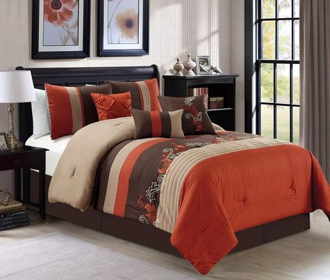 Brown Comforter Sets, Elegant Comforter Sets, Brown Comforter, Embroidery Bedding, Comforters Sets, Luxury Comforter Sets, Leaves Embroidery, Matching Bedding And Curtains, Floral Comforter Sets