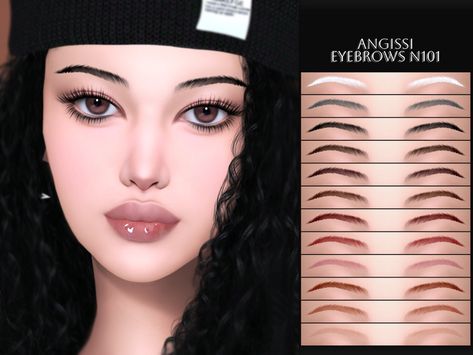 The Sims Resource - Eyebrows n101 Sims 4 Mm Eyebrows, Sims 4cc Eyebrows, Sims 4 Cc Piercings Nose, Cc Eyebrows, Sims 4 Cc Eyes, Makeup Cc, Sims Packs, Play Sims 4, Pelo Sims