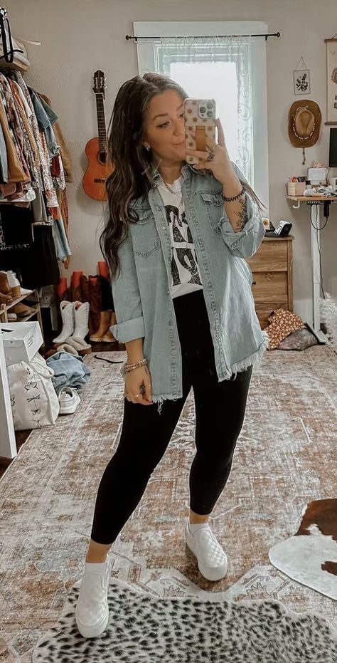 Curvy Stomach Outfit, Concert Fall Outfit Ideas, Green Jacket Fall Outfits, Everyday Mom Outfits Plus Size, 39 Degree Weather Outfit, Teacher Legging Outfits Summer, Texas In November Outfits, Trick Or Treat Mom Outfit, Petite Full Figure Outfits