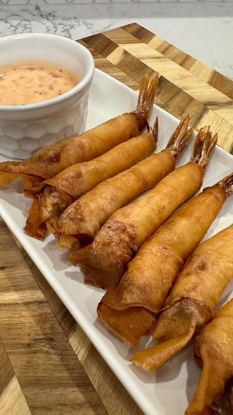 Julia Vuong🌶 on Reels | The Daughters Of Eve · Hey Lover The Daughters Of Eve, Shrimp Egg Rolls, Bang Bang Sauce, Shrimp Spring Rolls, Lemon Butter Chicken, Shrimp Rolls, Shrimp And Vegetables, Crispy Pork Belly, Dream Food