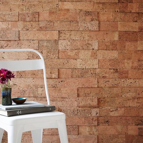 Stikwood Adhesive Wood Paneling, Adhesive Wood Paneling, Cork Wall Tiles, West Elm Furniture, Cork Board Wall, Wood Adhesive, Cork Tiles, Cork Wall, Set Cover