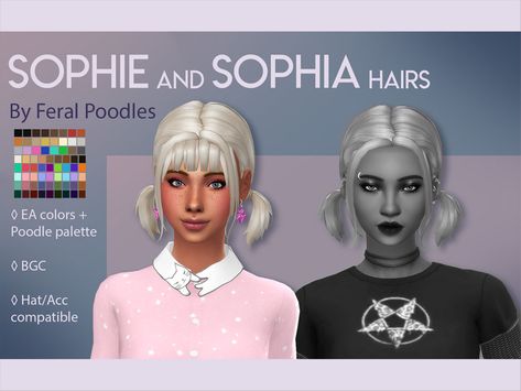 Sims Pigtails Cc, Sims 4 Hair Pigtails, Sims 4 Pigtails Cc, Sims 4 Cc Pigtails, Sims 4 Pigtails, Sims 4 Hairstyles, Medusa Hair, 4 Hairstyles, Mod Hair