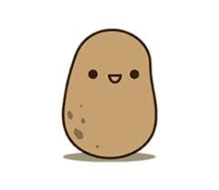 Potato~ Potato Drawing Cute, Potato Painting, Potato Drawing, Aesthetic Painting Ideas On Canvas, Painting Ideas On Canvas Aesthetic, Kawaii Potato, Ideas For Drawing, Aesthetic Painting Ideas, Cute Potato