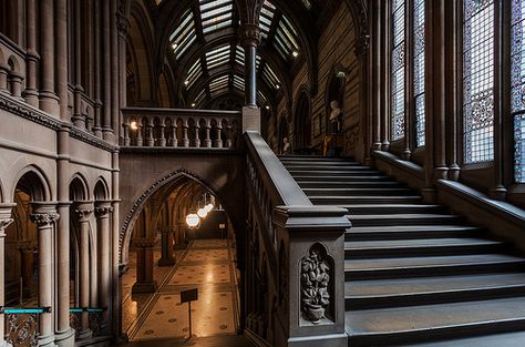 Manchester - Gothic Revivial Paradis Sombre, Neo Gothic Architecture, Manchester Town Hall, Gothic Buildings, Dark Castle, Gothic Castle, Castle Aesthetic, Cathedral Architecture, Gothic Aesthetic