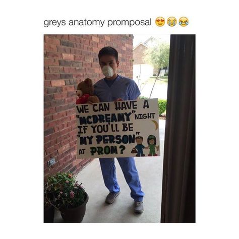 Follow our instagram for more!! www.instagram.com/when_meme/ by teen cub Sadie Hawkins Proposals, Prom Posters, Cute Homecoming Proposals, Cute Prom Proposals, Homecoming Posters, Dance Proposal, Greys Anatomy Funny, Prom Couples, Dance Themes