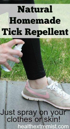 Natural Homemade Tick Repellent - Just spray on your skin or clothes Homemade Tick Repellent, Natural Tick Repellent, Bug Spray Recipe, Tick Spray, Tick Repellent, Natural Bug Repellent, Bug Repellent, Essential Oil Uses, Mosquito Repellent