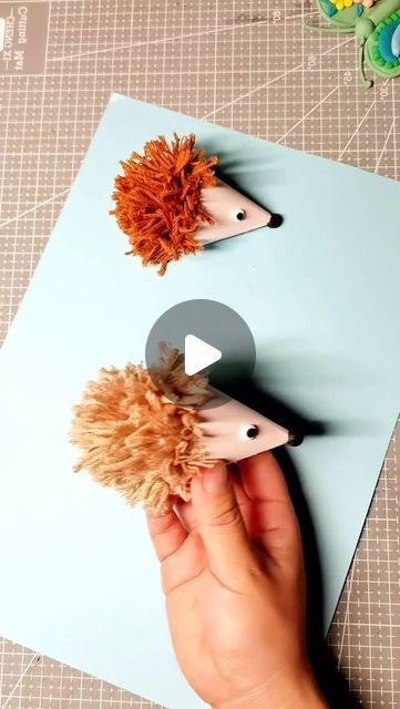 paper crafts creator on Instagram: "the cute woolen little hedgehog is ready to craft  #woolenhedgehog #handmadediy #kindergartencraft #funwithwool #hedgehogcraft #knittingforkids #creativehandmade #kidscraftproject #diyhedgehog #familycraftingtime" Bell Craft, School Craft Ideas, Halloween Monsters, Craft Board, School Craft, Halloween Monster, Craft Show, Fall Leaves, School Crafts