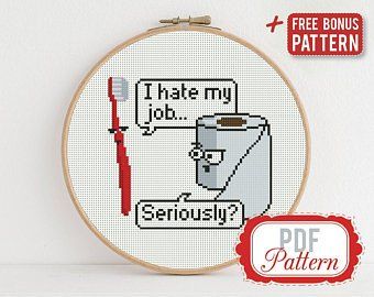 View Quotes by LabPattern on Etsy Cross Stitch Bathroom Patterns, Funny Bathroom Cross Stitch, Toilet Embroidery, Bathroom Cross Stitch, Subversive Cross Stitches, Cross Decor, Cross Stitch Quotes, Funny Cross Stitch Patterns, Modern Toilet