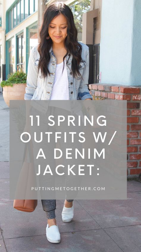 Womens Outfits With Jean Jackets, What To Wear A Denim Jacket With, Outfits With Jean Jacket Summer, Casual Jean Jacket Outfits Spring, How To Style Long Jean Jacket, Casual Outfits With Jean Jacket, Light Jean Jacket Outfit Fall, Denim Jacket Looks For Women, Jean Jackets Women