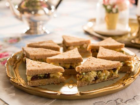 Chicken Tea Sandwiches, Chicken Salad Tea Sandwiches, Curried Chicken Salad, Curry Chicken Salad, Tea Sandwiches Recipes, Curried Chicken, Chicken Curry Salad, Tea Sandwiches, Cooking Channel