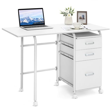 Laptop Desk, Home Office Furniture, Laptop Computers, Office Furniture, Home Office, Drawers, Desk, Furniture, White