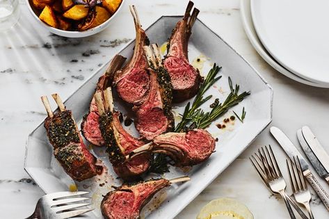 Lamb Rack Recipe, Lamb Roast Recipe, Roast Rack Of Lamb, Crusted Rack Of Lamb, Easter Dinner Recipes, Grilled Lamb, Rack Of Lamb, Herb Recipes, Lamb Roast