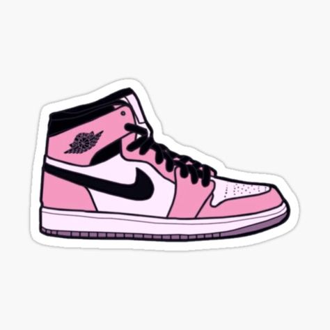 Shoes Stickers | Redbubble Air Jordans Sticker, Jordan Shoes Stickers, Nike Shoes Stickers, Air Jordans Drawing, Light Pink Jordans, Jordans Sticker, Jordans Drawing, Jordan Shoes Drawing, Sneakers Stickers