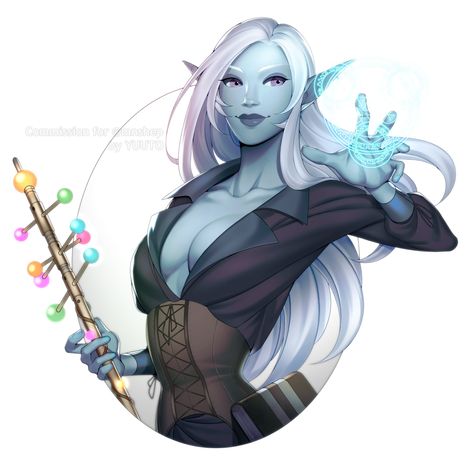 Air Genasi Female Sorcerer, Air Genasi Female, Genasi Female, Elemental Goddess, Female Sorcerer, Air Genasi, Dnd Things, Dark Elves, Characters Inspiration