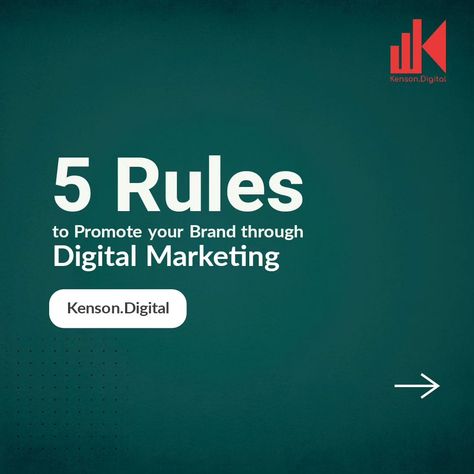 Here are 5 rules to promote your brand through digital marketing: 1. Define Your Target Audience: Understand who your ideal customer is, their needs, preferences, and online behavior to create targeted campaigns. 2. Create Engaging Content: Develop high-quality, relevant, and consistent content that resonates with your audience and showcases your brand's unique value proposition. 3. Leverage Social Media: Utilize social media platforms to build your brand's online presence, engage with cus... Unique Value Proposition, Ideal Customer, Engaging Content, Value Proposition, Search Engines, Build Your Brand, Seo Marketing, Google Ads, Website Traffic