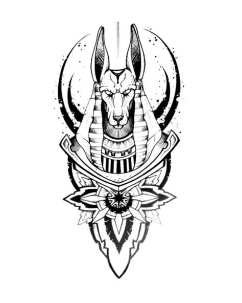 Half Sleeve Tattoos Sketches, Anubis Tattoo, Egypt Tattoo, Taurus Tattoos, Round Of Applause, Ancient Egyptian Gods, Egyptian Tattoo, Stood Up, Black And White Sketches