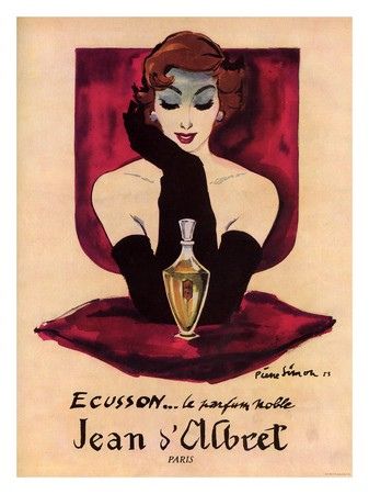 ecusson french perfume 1950s | Flickr - Photo Sharing! Perfume Ads, Perfume Vintage, Rene Gruau, Perfume Art, Polish Poster, Perfume Ad, French Perfume, Christmas Ad, Vintage Cosmetics