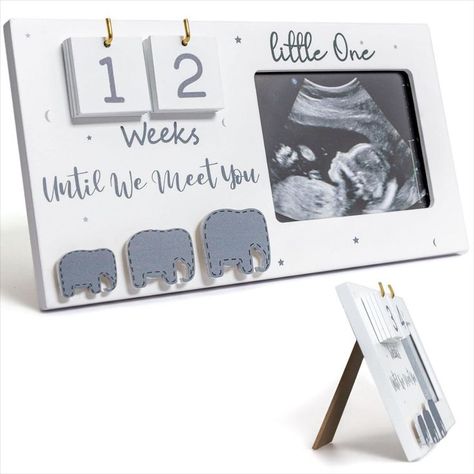 Sonogram Picture Frame, Ultrasound Photo Frame with Baby Countdown Weeks, Baby Announcement, Elephant Nursery Decor for Birth Information, Expecting Parents to be Unique Gifts for Pregnant Women Sonogram Picture Frame, Ultrasound Picture Frame, Baby Sonogram, Baby Countdown, Pregnancy Countdown, Baby Scan Photos, Sonogram Pictures, Gifts For Pregnant Women, Baby Ultrasound