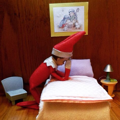 Elf on the shelf praying for peace. Praying For Peace, Pray For Peace, An Elf, Shelf Ideas, On The Shelf, Elf On The Shelf, Christmas Decor, Elf, Christmas Decorations