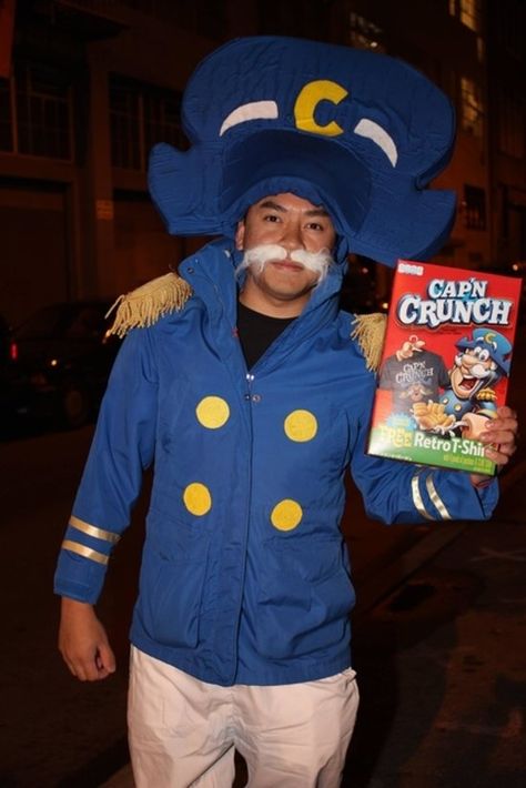 Cap'n Crunch! Diy Costumes Men, Food Halloween Costumes, Cap'n Crunch, Captain Crunch, Halloween Costumes To Make, Themed Halloween Costumes, Easy Diy Costumes, Food Costumes, Homemade Halloween Costumes