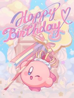 Happy 26th Birthday, Kirby Nintendo, Kirby Character, Kirby Art, 26th Birthday, Images Kawaii, Nintendo Characters, Cute Games, Kawaii Wallpaper