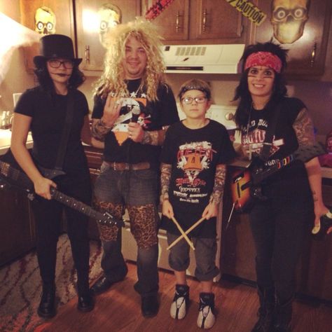 Family halloween costume Mötley Crüe Motley Crue Halloween Costume, Motley Crue Halloween, Family Halloween Costume, 80s Rock, Family Halloween Costumes, Motley Crue, Mötley Crüe, Family Halloween, Holidays Halloween