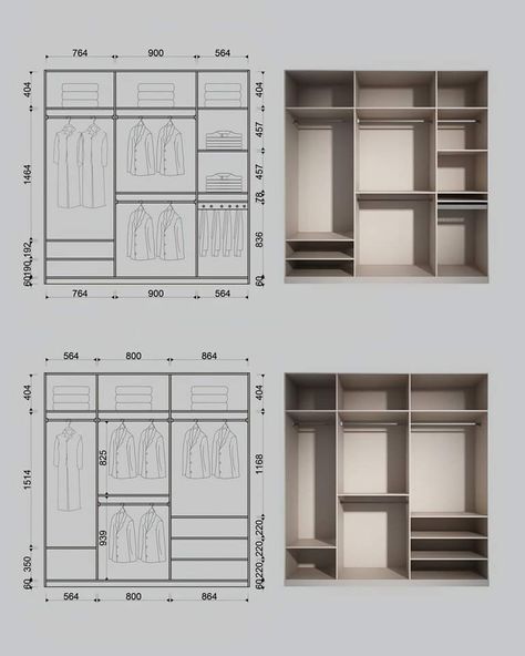 Closet Interior Design Layout, Wardrobe Design For Men, Wardrobe Design Dimensions, Wardrobe Internal Layout, Wardrobe Layout Design, Wardrobe Section Ideas, Dressing Interior Design, Dressing Room Dimensions, Dressing Dimensions