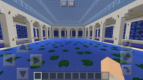 Richmond Manor Indoor Pond #minecraft #interior #design #architecture #mansions #pond Pond Minecraft, Interior Design Outdoor, Waterpark Resort, Craft Houses, Interior Nature, Indoor Pond, Minecraft Interior, Minecraft Interior Design, Minecraft Stuff