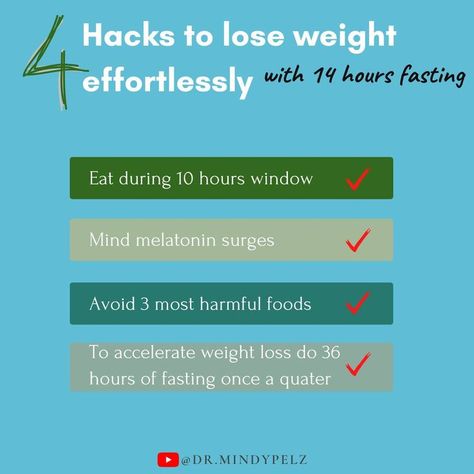 1.Eating in a 10 hour window, and fast for the other 14 hours 2.Minding the melatonin surges. The absolute worse time to eat is when melatonin is high, which is 2-3 hours before you go to bed. 3.Avoid the 3 most harmful foods – bad oils, refined flours and sugar, and toxic food on a daily basis 4.If you want to accelerate weight loss once a quarter do a 36 hour fast. This hormetic stress will improve your ability to burn fat. 36 Hour Fast, Go To Bed, Time To Eat, Burn Fat, Bad Timing, Belly Fat, Fat Burning, Revenge, Improve Yourself