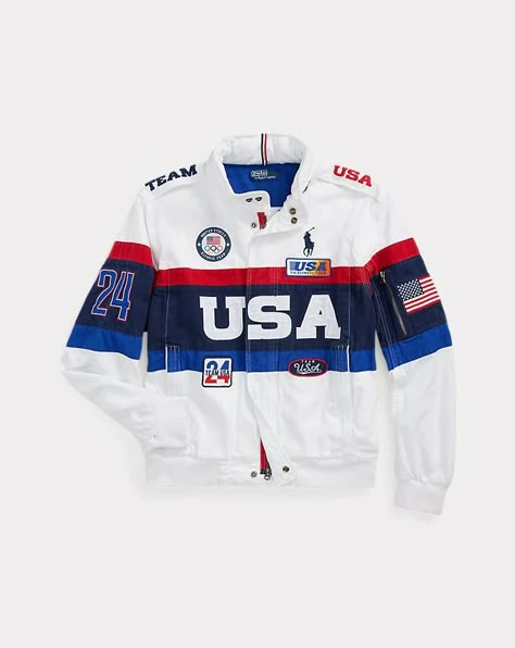 Team USA Closing Ceremony Jacket Jacket Outfit Men, Leather Jacket Outfit Men, Leather Jacket Outfit, Patriotic Fashion, Future Clothes, Patriotic Outfit, Gardens Design, Olympic Team, Leather Pants Women