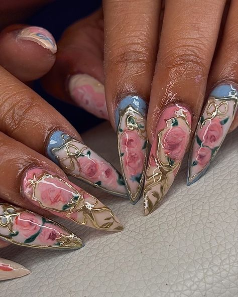 flower knows-coded!! love inspo where i have to paint 🎨 - inspo by @vivxue @pampernailgallery tags: #nailart #flowerknows #waterloonails #londonontarionails #gelx Chrome Flower Nails, Paint Inspo, Nail Art, Coding, Paint, Nails, Tags, Quick Saves, Nail Arts