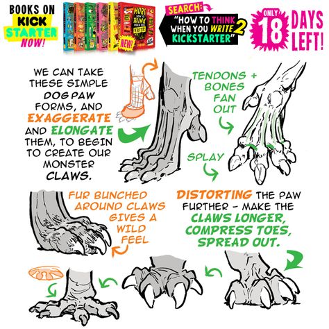 Monster Claws, Etherington Brothers, Inspirational Drawings, Dragon Anatomy, Comic Tutorial, Art Advice, Body Reference Drawing, Art Folder, Concept Art Drawing