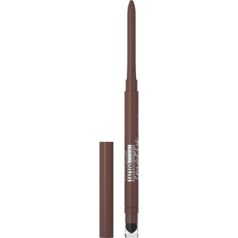 MaybellineTattoo Studio Smokey Gel Pencil Eyeliner - 40 Smokey Brown - 0.01oz: Waterproof, Long-Lasting, Matte Finish Smudge Proof Eyeliner, Maybelline Tattoo, Gel Eyeliner Pencil, Maybelline Makeup, Brown Eyeliner, Natural Lip Balm, Eye Pencil, Waterproof Eyeliner, Gel Eyeliner