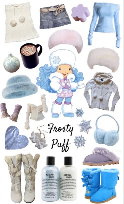 Frosty Puff Aesthetic, Frosty Puff Strawberry Shortcake, Frosty Strawberry Shortcake, Strawberry Shortcake Characters Aesthetic, Strawberry Shortcake Character Inspired Outfits, Strawberry Shortcake Character Outfits, Strawberry Shortcake Outfits Inspired, Strawberry Shortcake Inspired Outfit, Draculaura Halloween