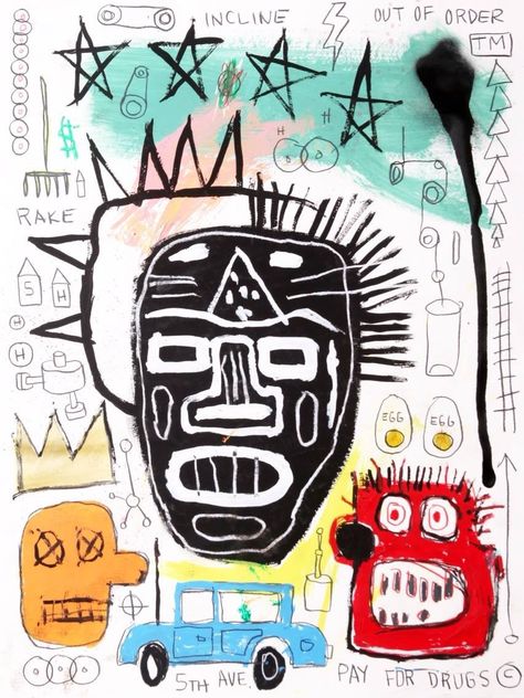 Basquiat Artist, Basquiat Tattoo, Basquiat Jean, Jean Basquiat, Basquiat Style, Jm Basquiat, Jean Michel Basquiat Art, Basquiat Art, Michel Basquiat