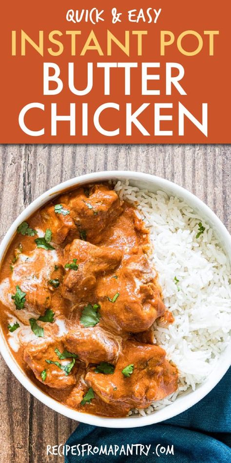 Instant Pot Indian Butter Chicken, Chicken Curry Recipe Indian Instant Pot, Instant Pot Indian Chicken Recipes, Instapot Butter Chicken, Instant Pot Curry Chicken, Instant Pot Indian Recipes, Instant Pot Butter Chicken, Instant Pot Indian, Chicken Indian