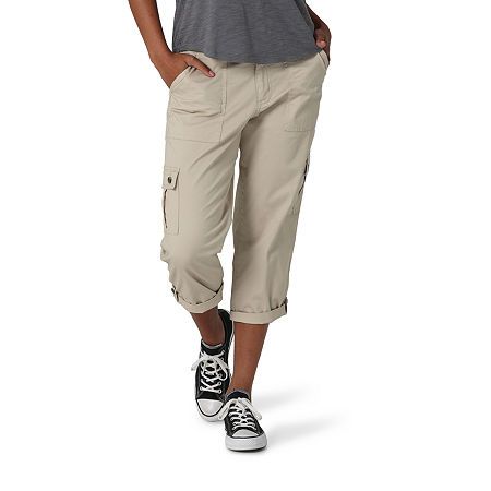 Lee flex to go cargo capri. Midrise, 21" rolled, 23 unrolled, 15 1/2" leg opening.Front Style: Flat FrontFeatures: Fly Front, Stretch Fabric, EssentialsClosure Type: Button & ZipperFit: Relaxed FitPockets: 2 Back Flap Pockets, 2 Cargo Side Pockets, 2 Front Slip PocketsRise: Mid RiseFiber Content: 98% Cotton, 2% SpandexInseam: 21 InLeg Style: Straight LegCare: Machine Wash, Tumble DryCountry of Origin: Imported Womens Capris, Cargo Pants Women, Bottom Clothes, Day Off, Casual T Shirts, Fashion Pants, Work Outfit, Womens Bottoms, Capri Pants