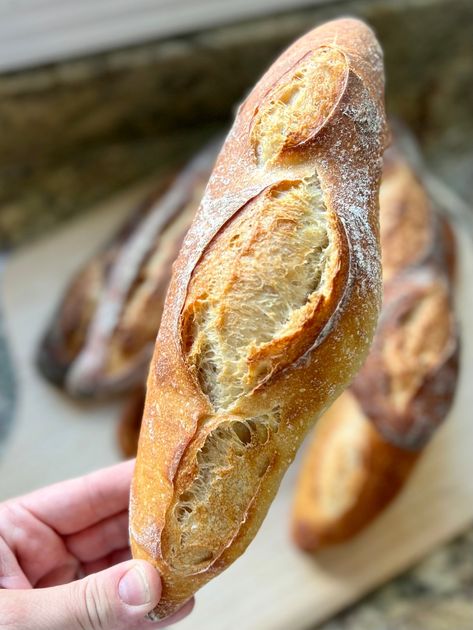 Sourdough Baguettes - Amy Bakes Bread Sourdough Baguette Recipe, Baguette Recipe, How To Store Bread, Pain Au Levain, Baking Stone, Stale Bread, Serious Eats, Sourdough Recipes, Artisan Bread