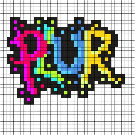 Sullivan King Perler, Plur Perler, Scene Perler Beads, Rave Perler Ideas, Rave Perler Pattern, Rave Perler, Rave Light, Perler Pattern, Kandi Mask