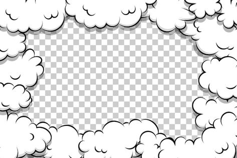 Comic book cartoon puff cloud template o... | Premium Vector #Freepik #vector #sun-cloud #cloudy #cloud #smoke-cloud Page Cover Design, Comic Cloud, Comic Book Page, Cloud Template, Cartoon Template, Pop Art Background, Book Cartoon, Cloud Illustration, Cartoon Clouds