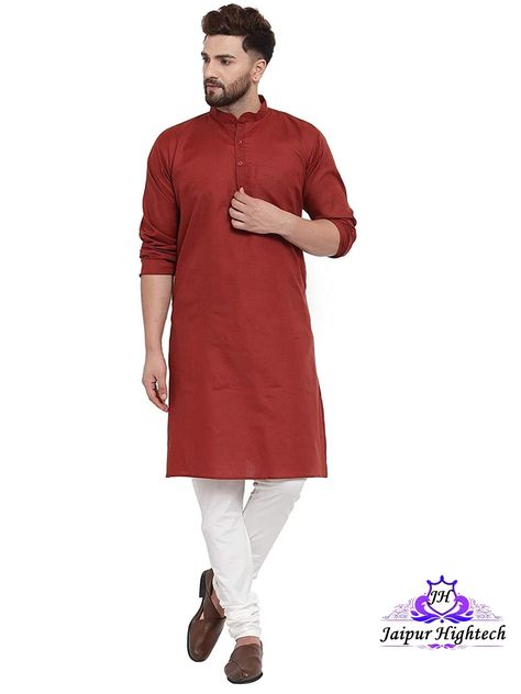 Excited to share the latest addition to my #etsy shop: Traditional Designer Party Wear Casual Stylish Kurta | Solid Maroon Cotton Fancy Handmade Kurta | Wedding Wear Cofortable Trendy Kurta https://etsy.me/3z5nLME #red #longsleeve #regular #yes #knee #cottonsolidkurta Dark Pink Kurta For Men, Kurta Cotton, Kurta For Men, Kurta Men, Wedding Party Wear, Indian Kurta, Kurta Dress, Ethnic Looks, Kurta Pajama