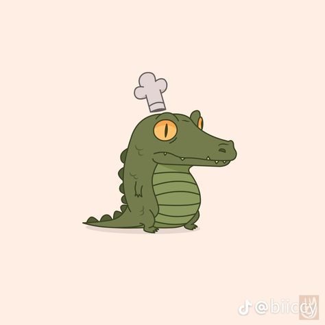 Crocodile Art Illustration, Cute Gator Drawing, How To Draw Alligator, How To Draw Crocodile, Gator Illustration, Kawaii Alligator, Gator Drawing, Crocodile Doodle, Cute Crocodile Drawing