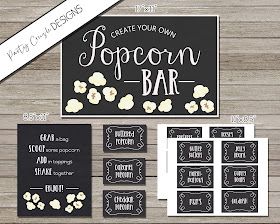 Homemaking Fun: Popcorn Bar Popcorn Bar Ideas, Sunshine Gifts, Candy Bar Awards, Popcorn Bar Sign, Fun Popcorn, Kids Graduation, Popcorn Bar, Kids Art Class, Fun Snacks For Kids