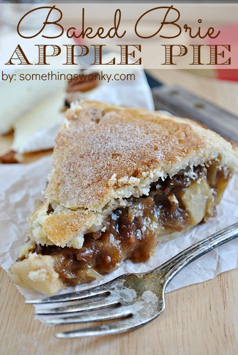 Baked Brie Apple Pie | www.somethingswanky.com Brie Pie, Banana Pudding Pies, Homemade Pie Recipes, Classic Apple Pie, The Recipe Critic, Recipe Critic, Apple Pie Recipe, Baked Apple Pie, Peanut Butter Oatmeal Cookies