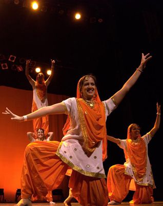 Pretty orange. Punjab Festivals, Punjabi Bhangra, Punjab Culture, Punjabi Suits Patiala, Bhangra Dance, Dance Of India, Cultural Dance, Punjabi Culture, Pretty Orange