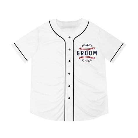 Personalized Groom Baseball Jersey | Custom Wedding Day Shirt | Groom Gift for Sports Lovers, Baseball Jersey Wedding Day Photos, Custom Baseball Jersey, The Bachelor, Sports Lover, Groom Gift, Trim Color, Bachelor Party, Baseball Jersey, Baseball Jerseys