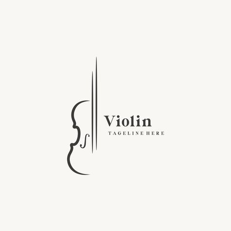 Harp Logo Design, Violin Graphic Design, Musician Logo Design, Violin Logo, Quill Logo, Orchestra Logo, Silhouette Logo Design, Musician Logo, Music Logo Inspiration