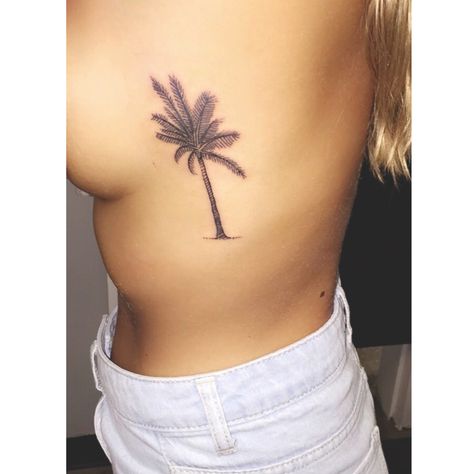 palm tree rib tattoo "I will bend but never break, not even in the strongest wind." Bend Never Break Tattoo, Tree Rib Tattoo, Rib Tattoo, Lotus Flower Tattoo, Tattoos And Piercings, Maple Leaf Tattoo, Palm Tree, I Tattoo, Flower Tattoo